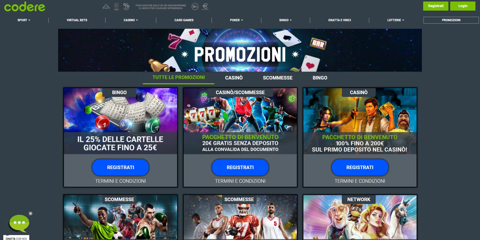 Nuove Offerte Bonus e Promozioni su Codere