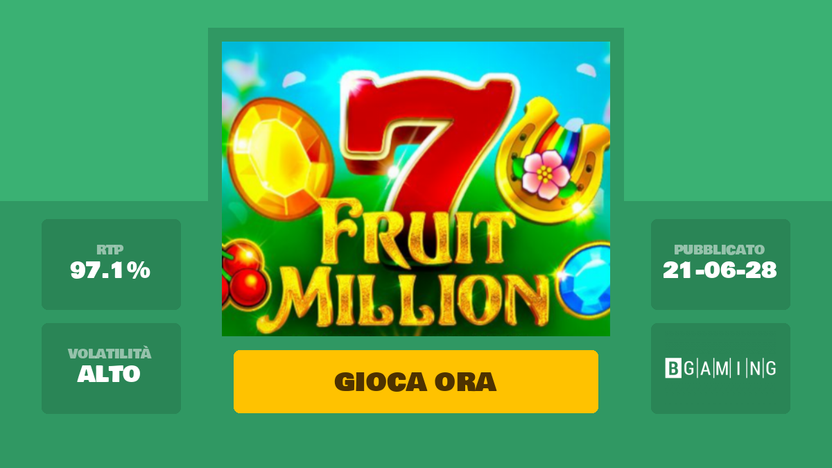 Fruit Million Slot Online: perché è ancora un cult nel 2025