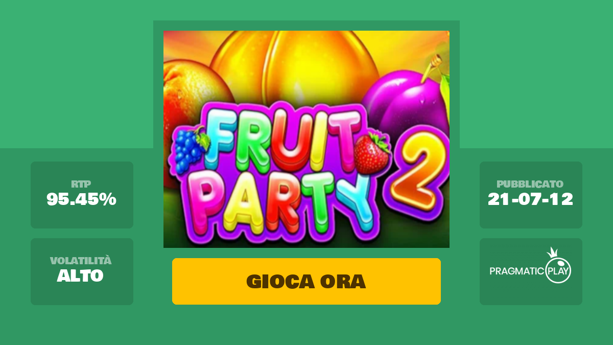 Fruit Party 2 Slot Machine – Gioca Gratis Online