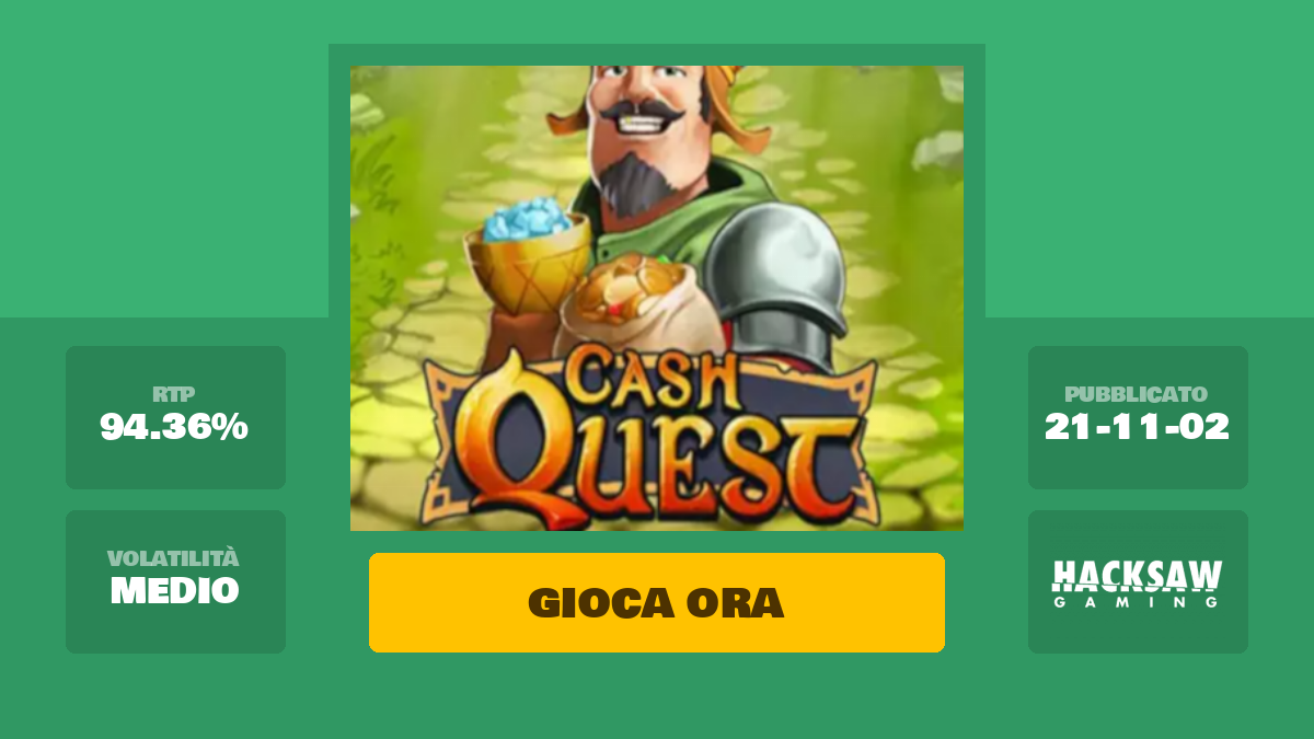 Cash Quest Slot Machine Gioca Gratis Online