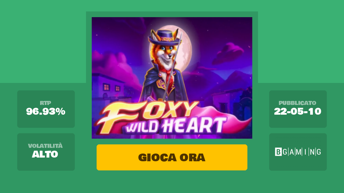 Foxy Wild Heart Slot Machine – Gioca Gratis Online