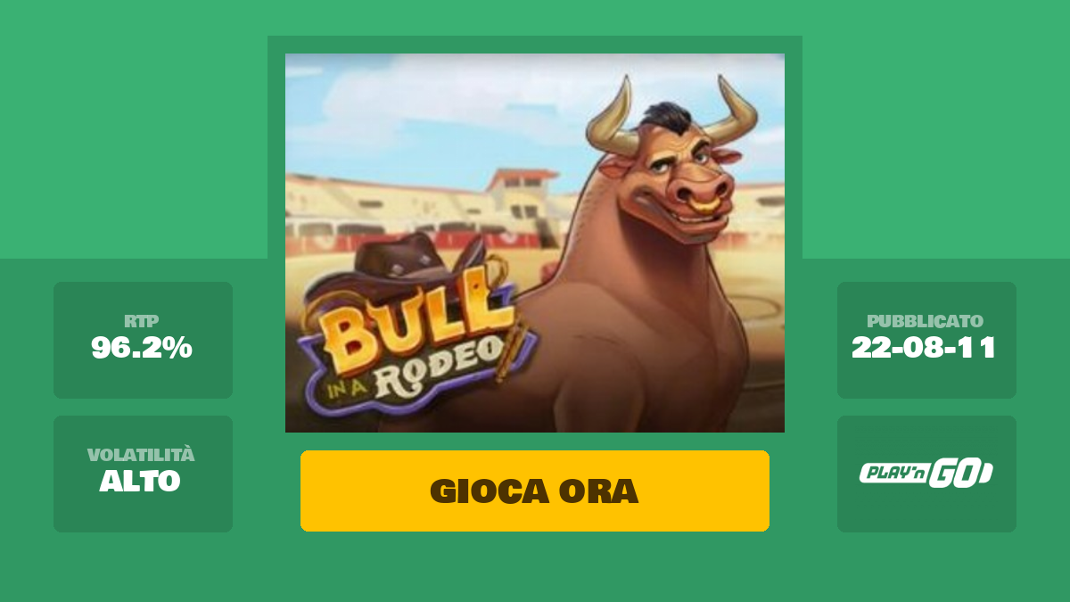 Bull in a Rodeo Slot Machine – Gioca Gratis Online