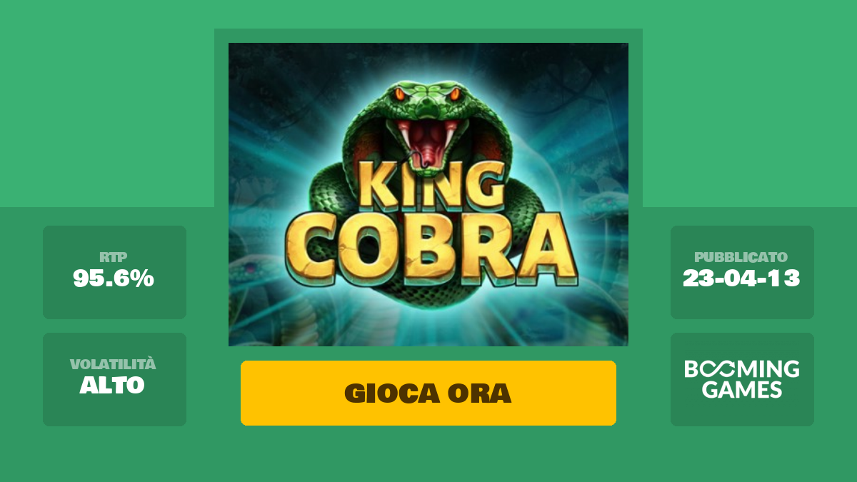 Cobra Casino – Αληθινά παιχνίδια, αληθινές νίκες, αληθινή διασκέδαση 2 King Cobra Slot Machine – Gioca Gratis Online