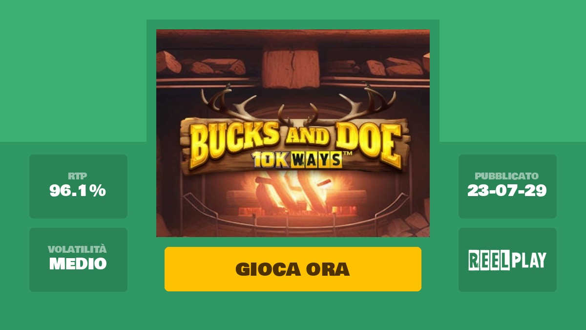 Bucks And Doe 10k Ways Slot Machine Gioca Gratis Online