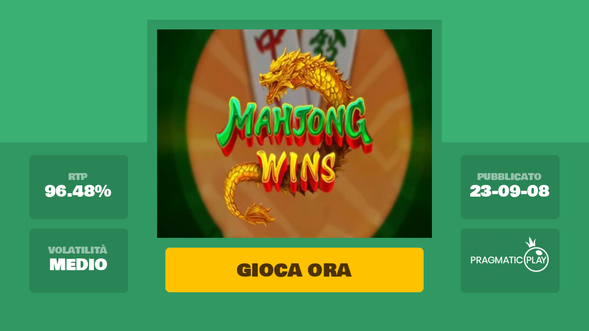 Mahjong Wins Nuovi Casino