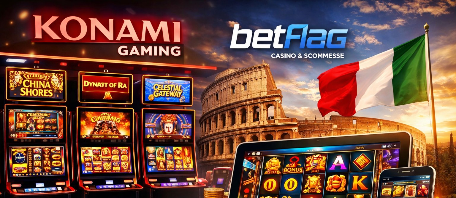 Konami Gaming debutta nel mercato delle slot online in Italia grazie alla partnership con Betflag